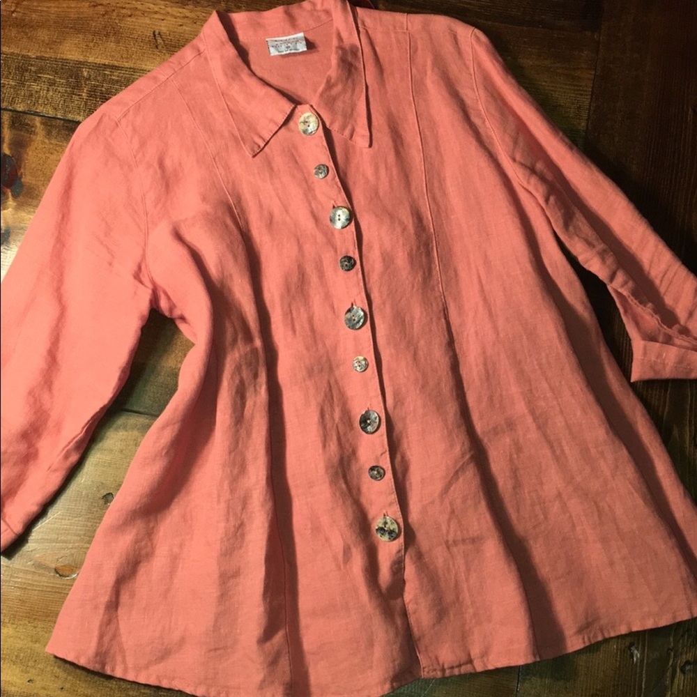 Linen Salmon Jacket - Picture 1 of 2
